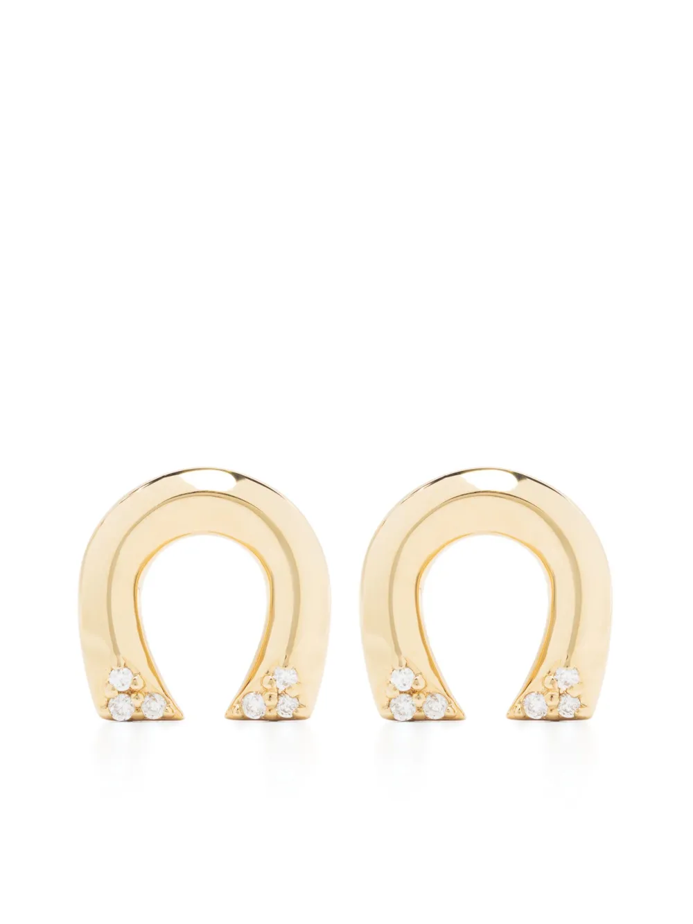 

Серьги-гвоздики Tiny Horseshoe из желтого золота с бриллиантами Harwell Godfrey, золотой