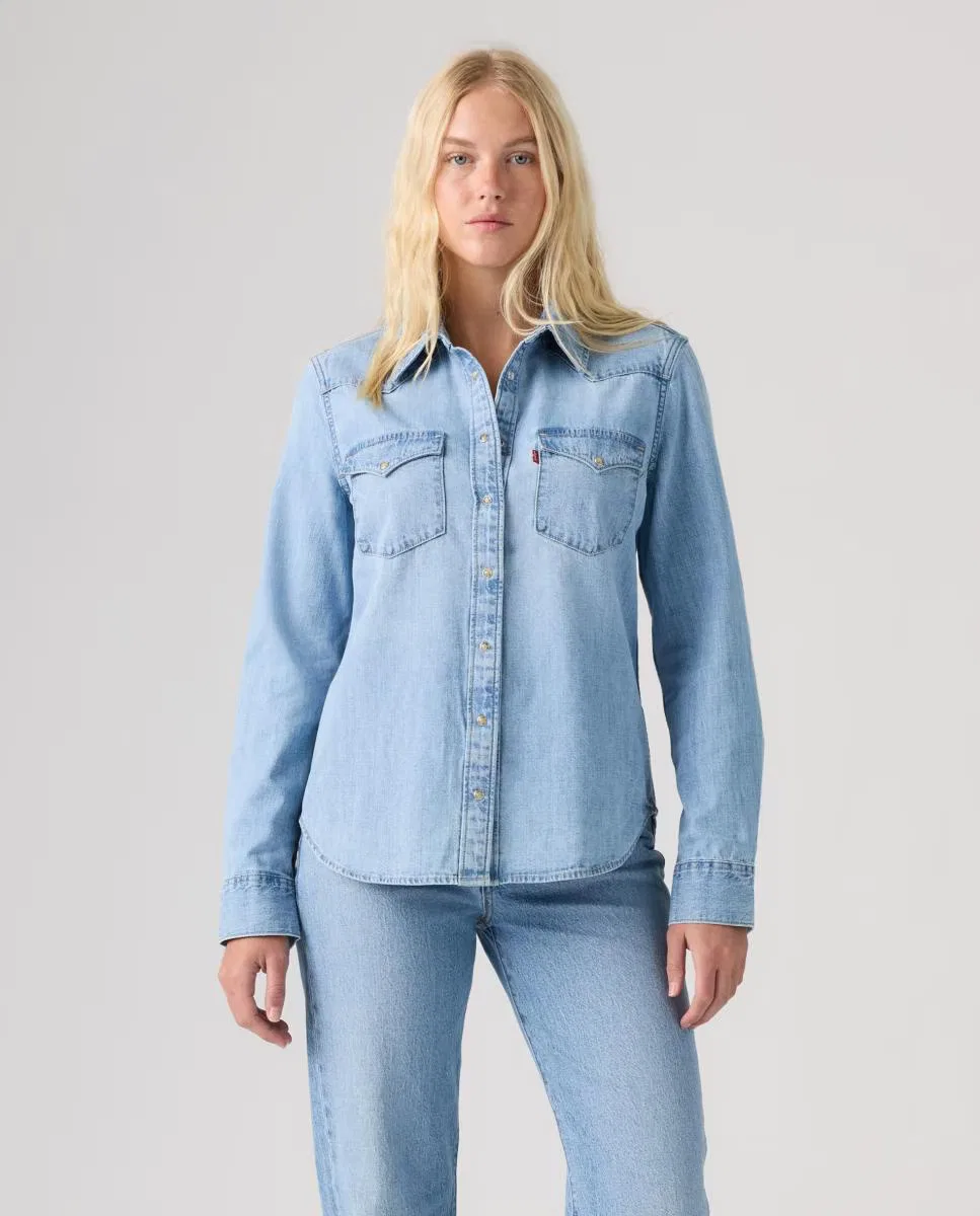 Женская рубашка с длинным рукавом, Vaquera, Levi's, голубой