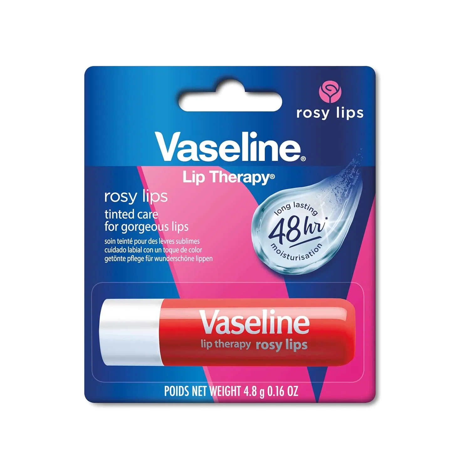 Тинт-бальзам для губ Vaseline Lip Therapy Rosy, 4.8 г, Rosy