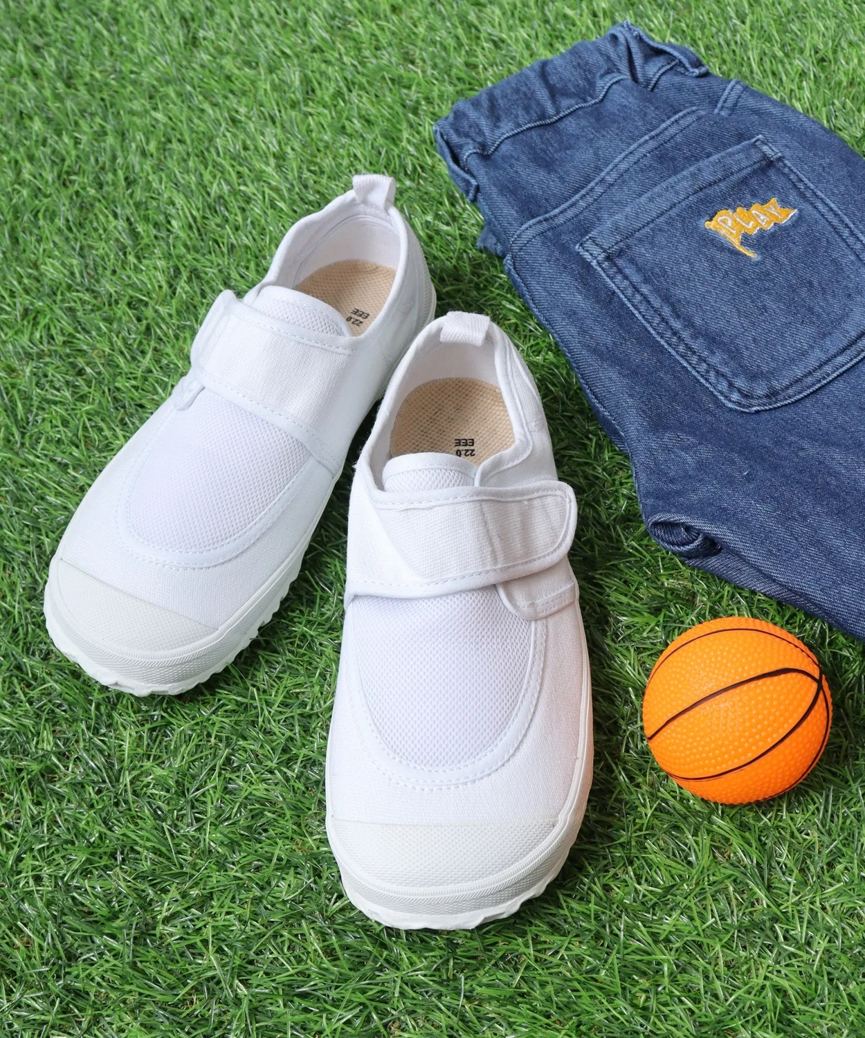 Детские кеды с липучками, mesh, модель K's Plus FUNALIVE, White