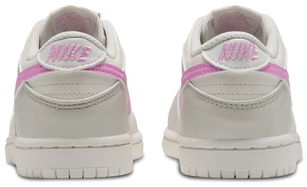 Детские кроссовки для девочек с цветными вставками Nike Dunk Low N, Pink Rise/Sail/Phantom — фото 3