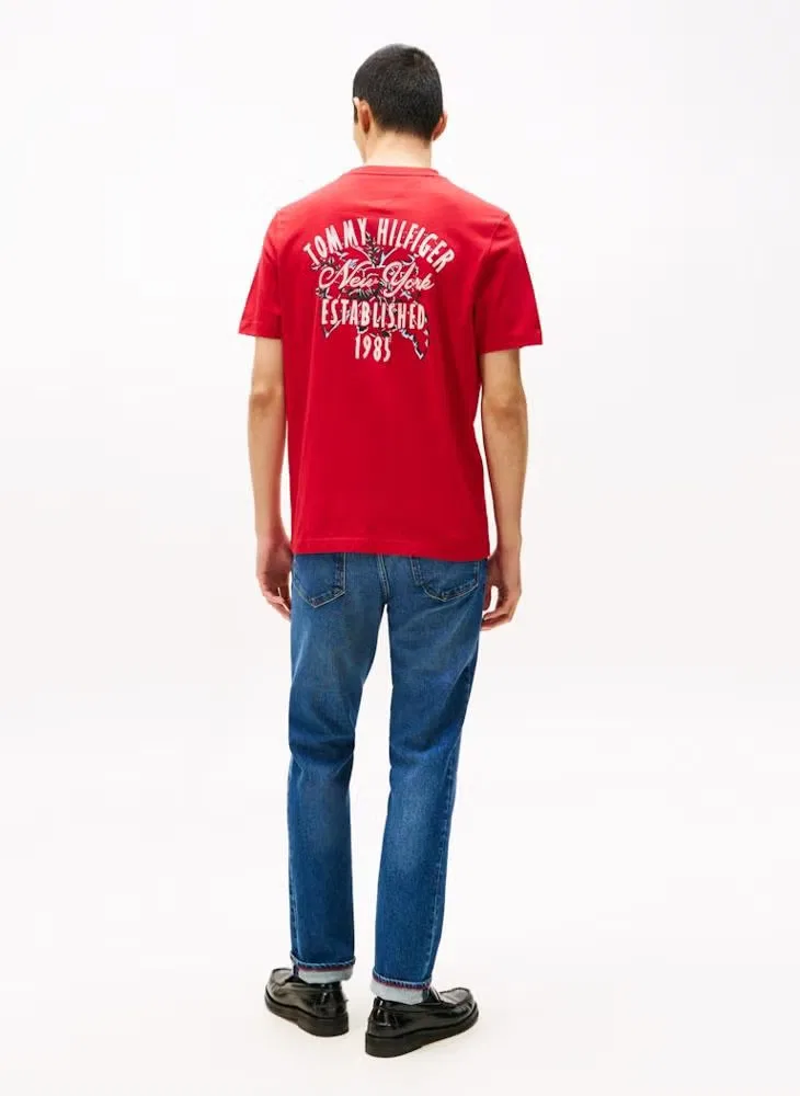 Футболка с принтом Graphic crew neck Tommy Hilfiger, красный — фото 2