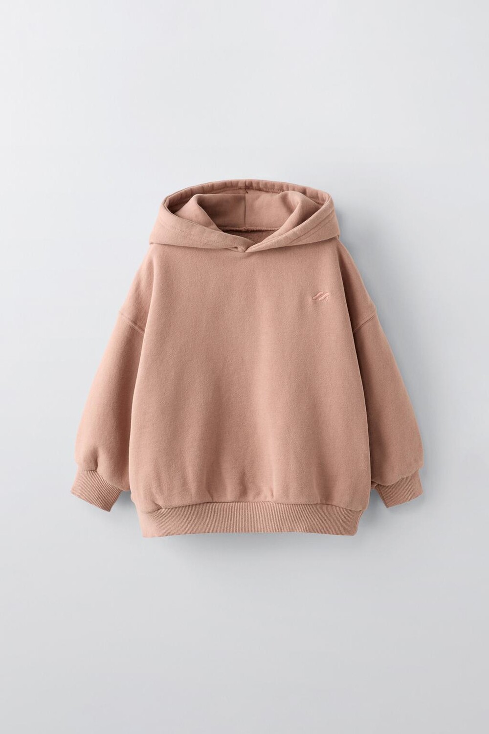 

Толстовка с вышивкой ZARA, пыльно-розовый