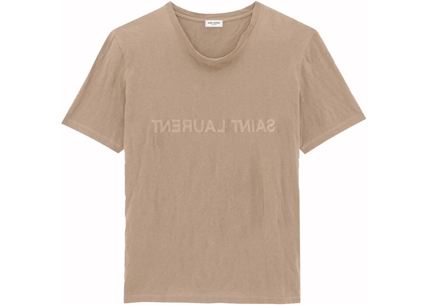 Мужская футболка с принтом Reverse T-Shirt Saint Laurent, Taupe/Natural