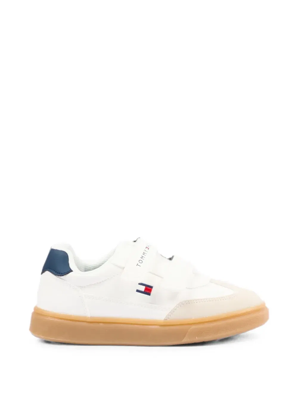 Кроссовки на липучках из кожи Tommy Hilfiger Junior, белый — фото 2