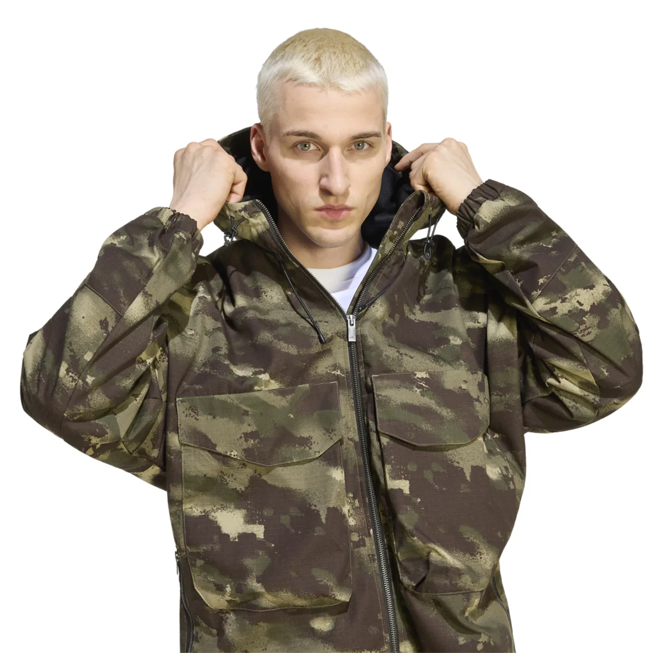 Куртка мужская Camo Jacket Adidas, цвет Olive Strata — фото 4