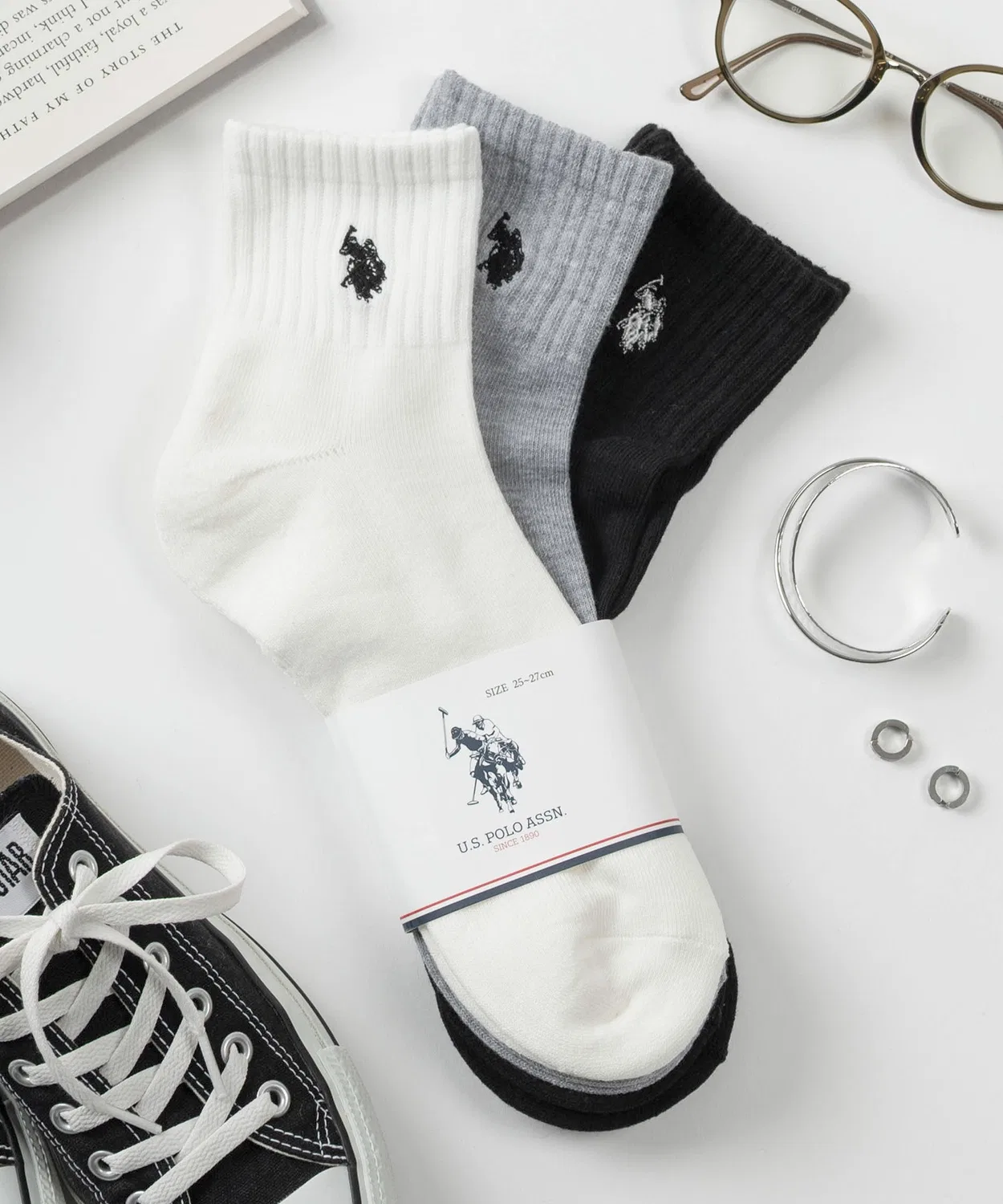 Мужские носки с вышивкой, 3 пары U.S. POLO ASSN.