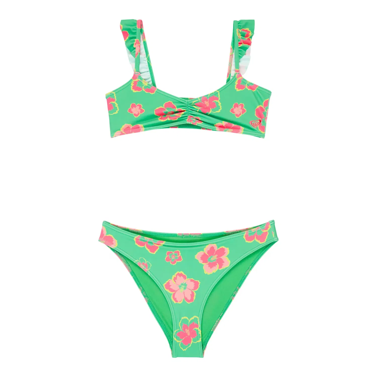 Детское бикини-бралетт для девочек из переработанного полиэстера Tropicool Roxy, Verde