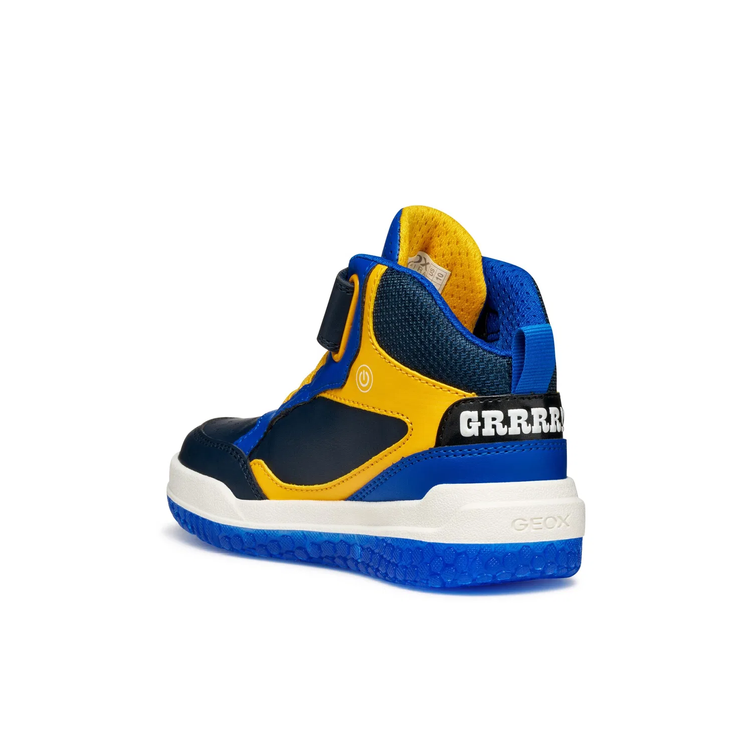 Детские кроссовки с подсветкой Geox, Navy/Yellow — фото 3