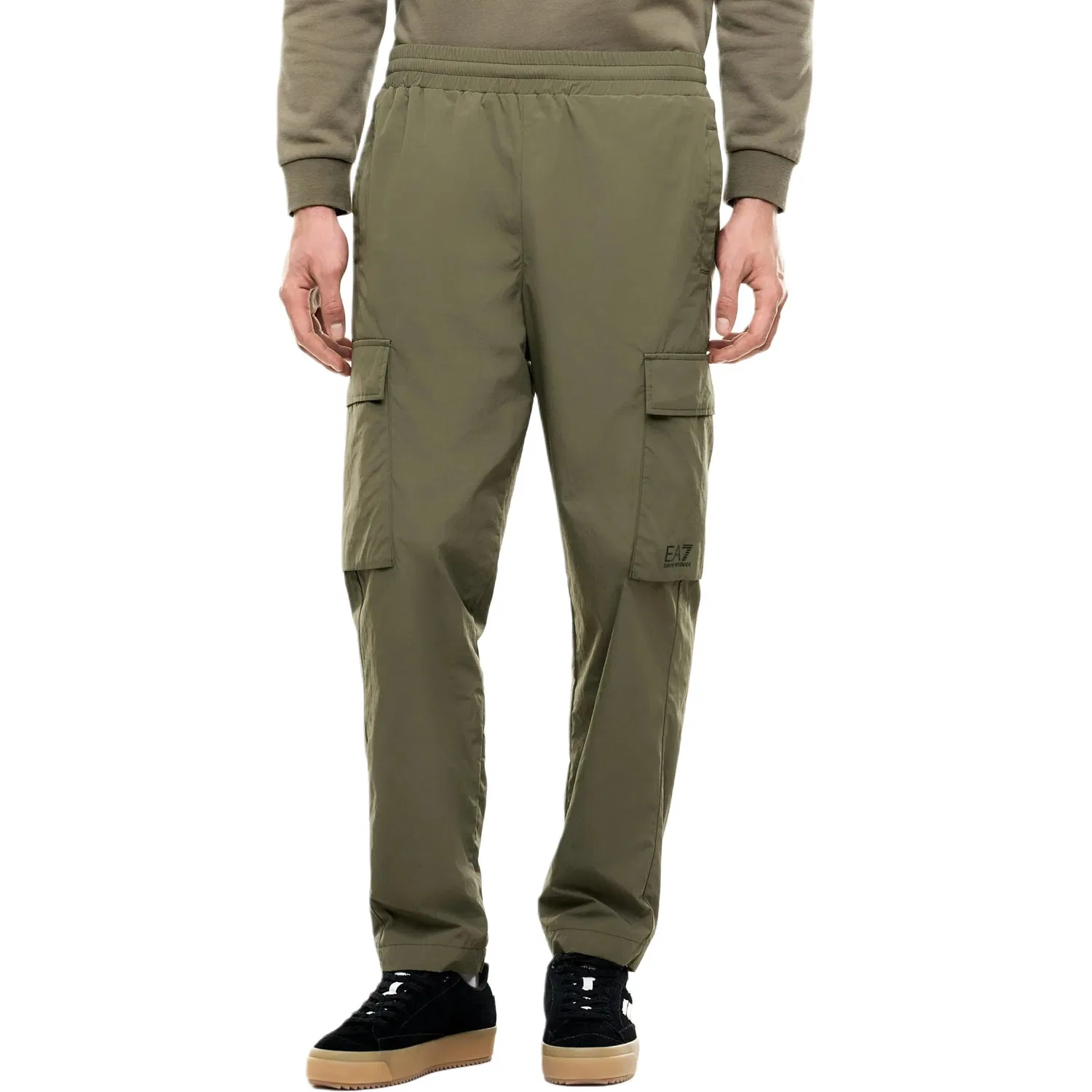 Мужские брюки-карго прямого кроя EMPORIO ARMANI, Olive Green — фото 3