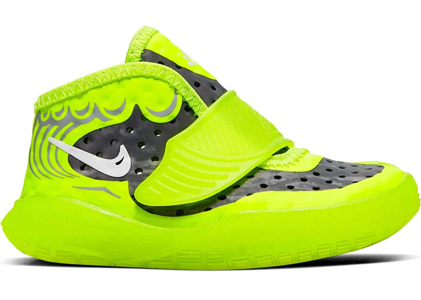 Детские кроссовки для мальчиков с принтом Nike Ky-Breezy Nike, Wolf Grey/Volt-Black