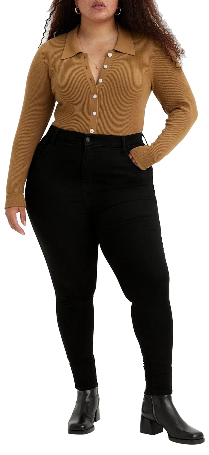 Женские джинсы с высокой посадкой и суперскинни-кроем 720 High Rise Super Skinny Levi's, Black Celestial