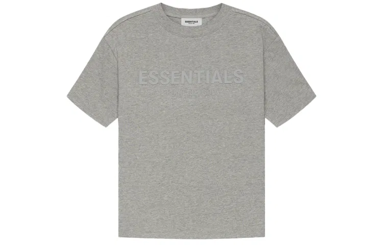 Детская футболка с принтом Fear Of God Essentials, Цвет Dark Oat Heather Oat