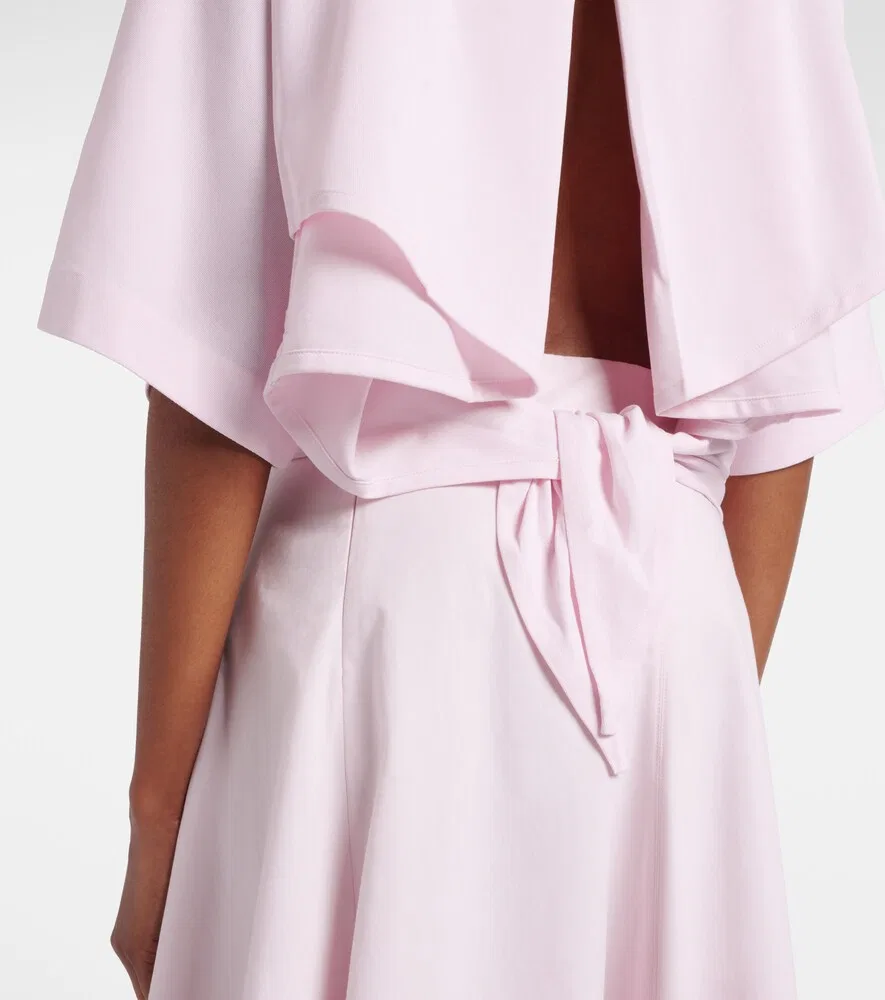 Футболка-джерси Moisson оверсайз с открытой спиной Jacquemus, розовый — фото 4