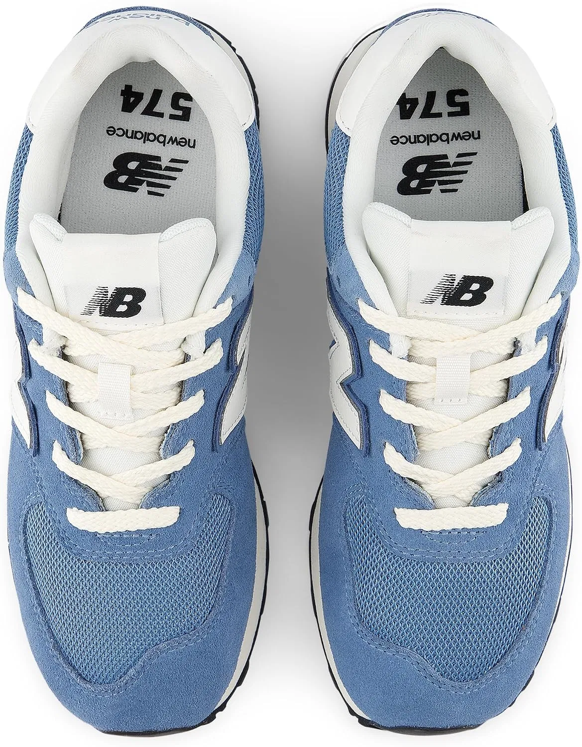 Детские кроссовки на шнуровке 574 V1 New Balance, Heron Blue/Sea Salt — фото 4
