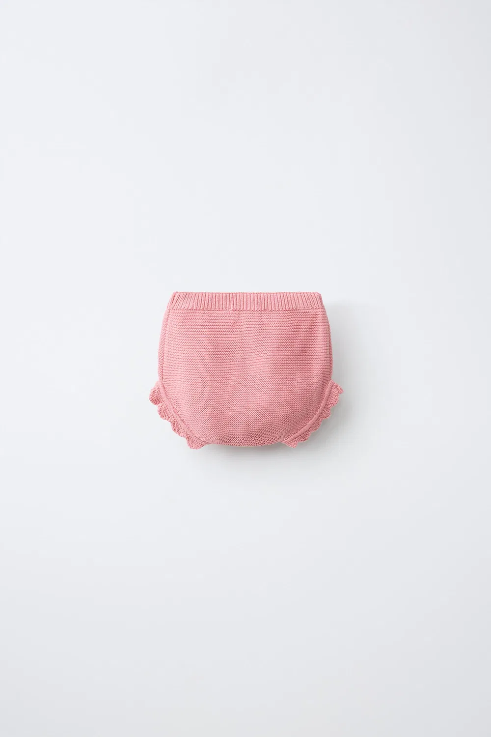 Вязаные трусики с вышитым цветочным и кружевным орнаментом. ZARA, Light pink — фото 2