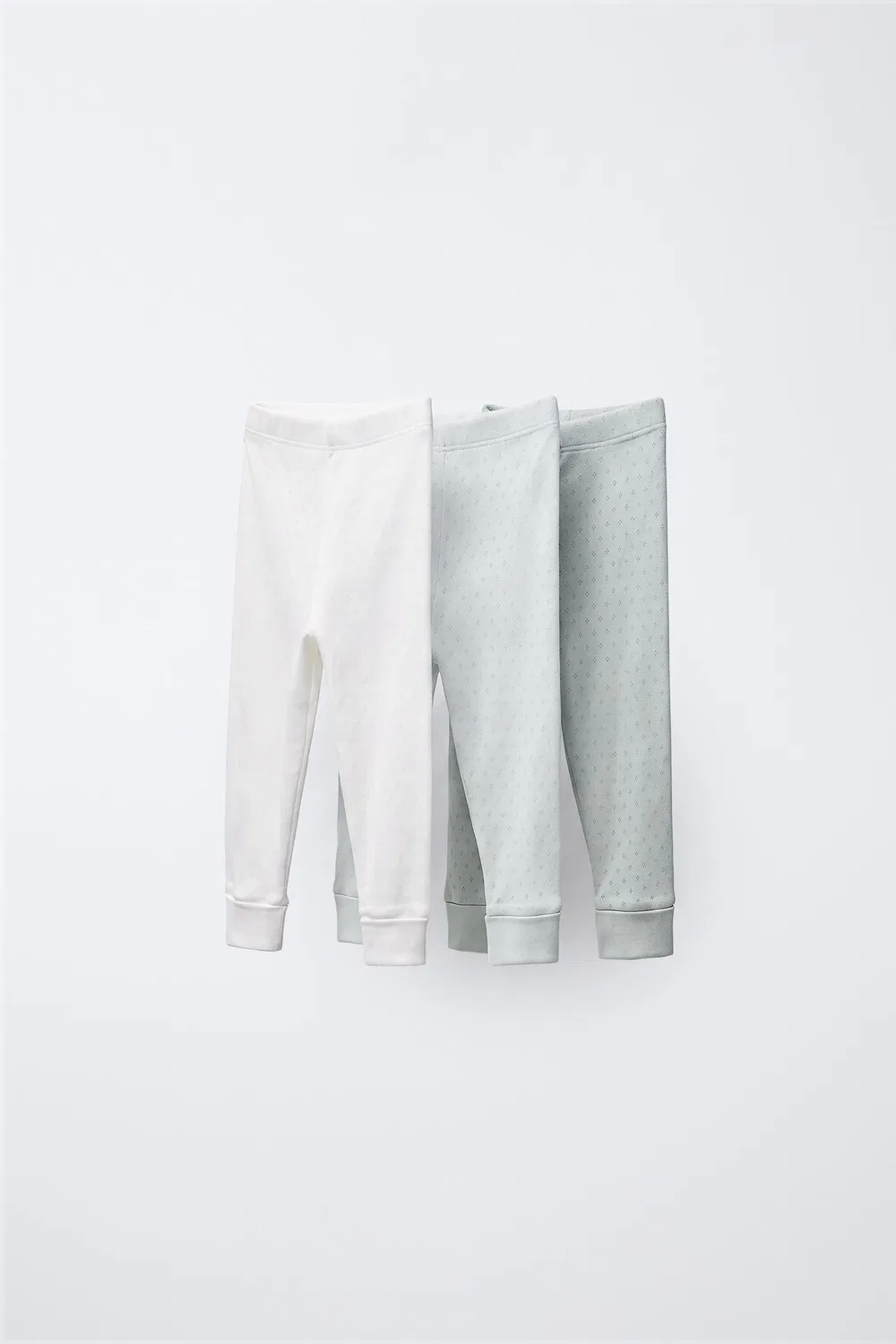 Набор из 3 леггинсов с ажурным узором ZARA, Sea green