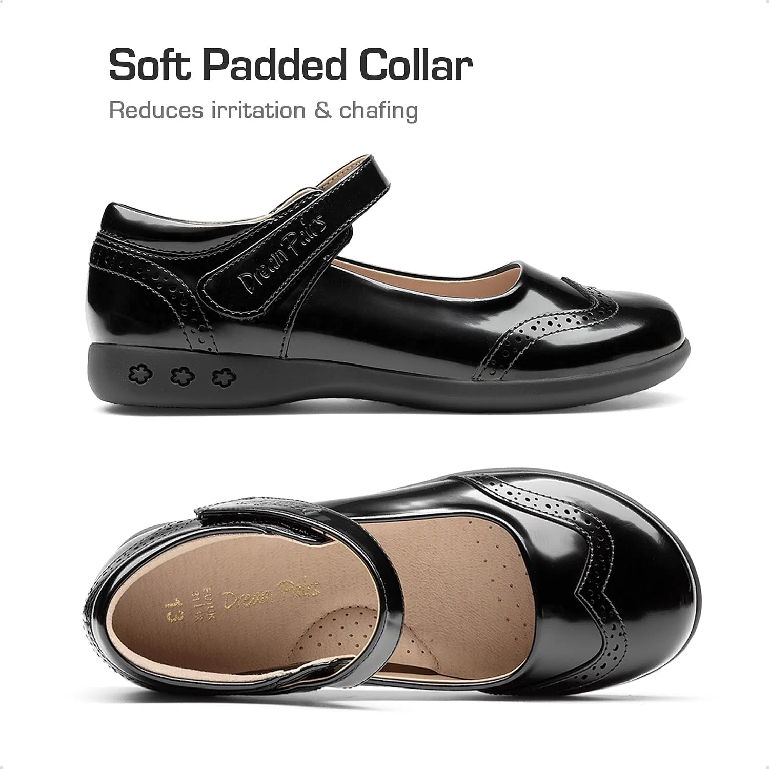 Детские туфли Мэри Джейн для девочек DREAM PAIRS, All Black — фото 3