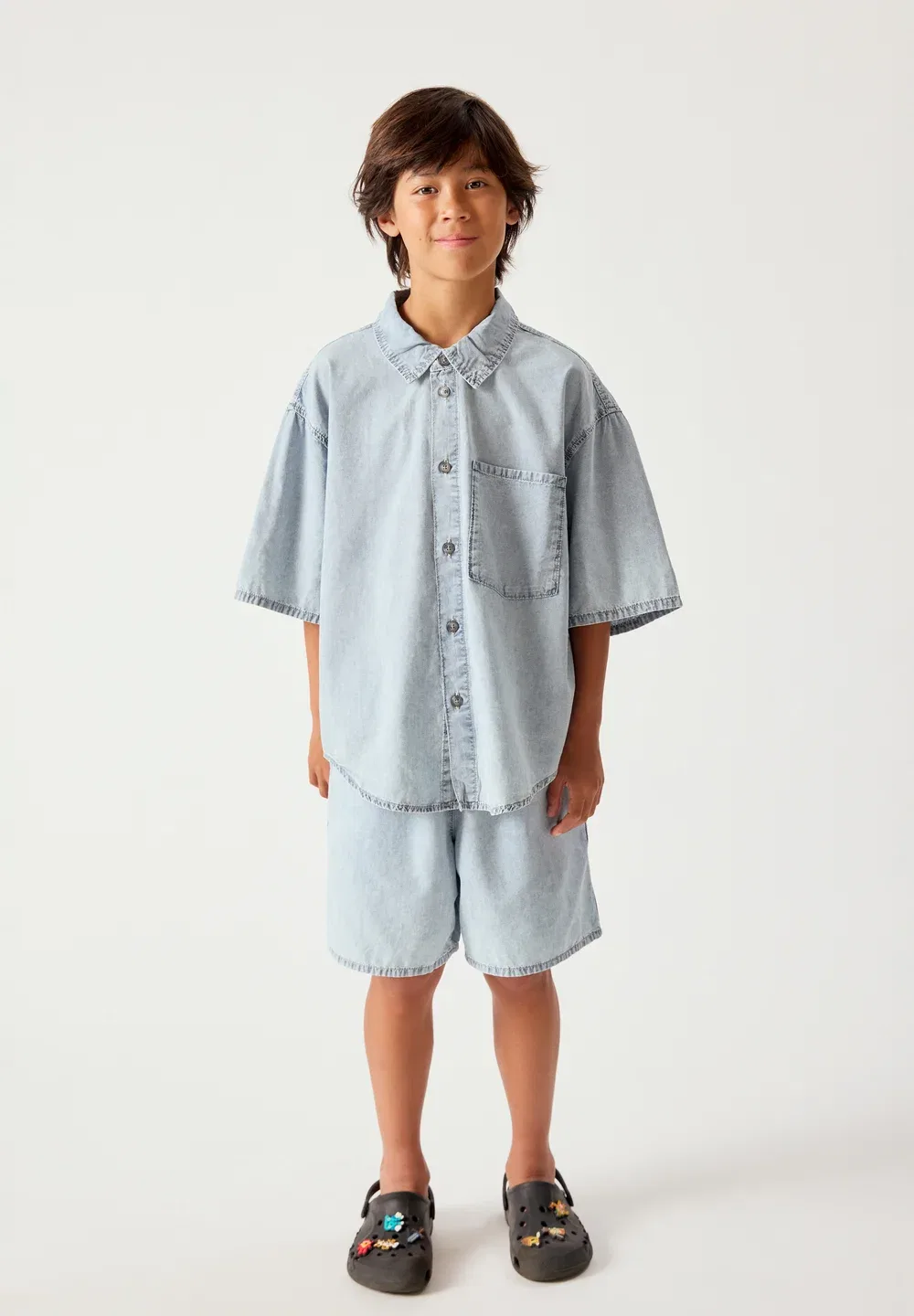 Сорочка enfant paybou унисекс - рубашка American Vintage, Blue Snow — фото 2
