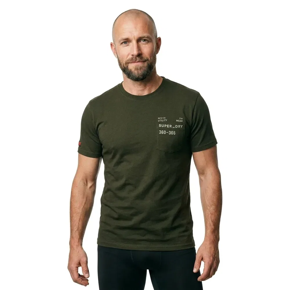 Футболка свободного кроя с коротким рукавом Superdry, зеленый — фото 3