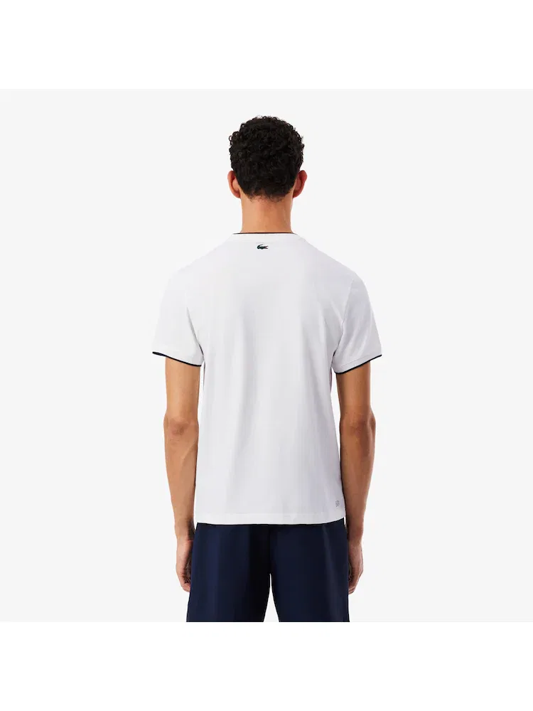 Футболка теннисная Heritage LACOSTE, White — фото 3