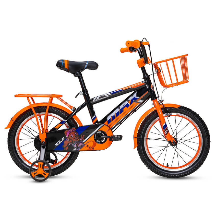 

Велосипед детский MAX BIKE Solo 1 16", черный/оранжевый