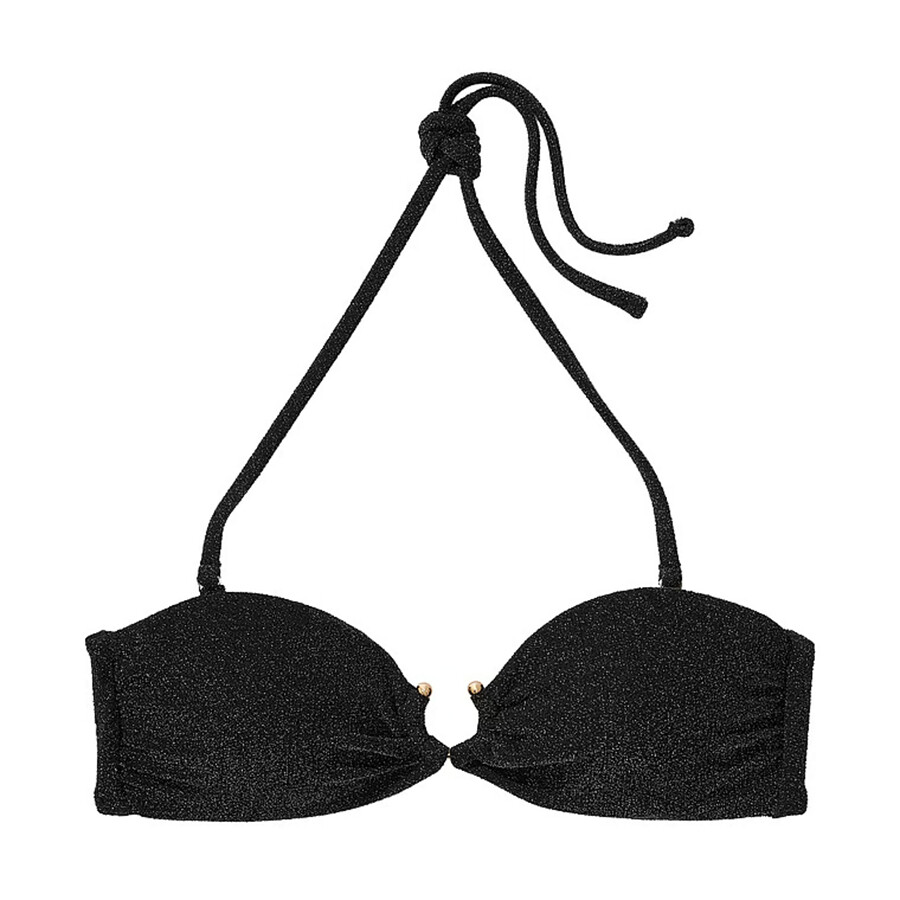 

Топ бикини Victoria's Secret Swim Shimmer Bandeau, черный
