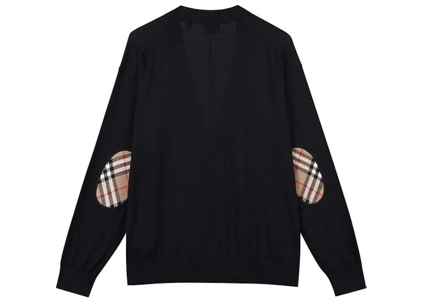 Женский кардиган из мериносовой шерсти с налокотниками Burberry, Black — фото 2