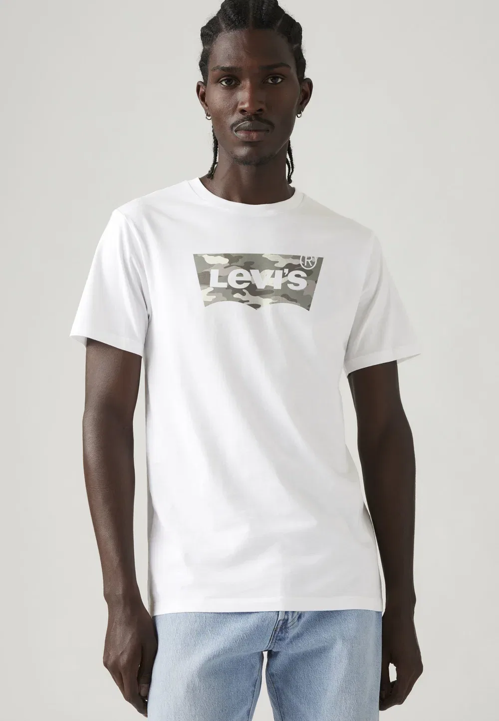 Футболка с круглым вырезом и графическим принтом Levi'S, Camo White