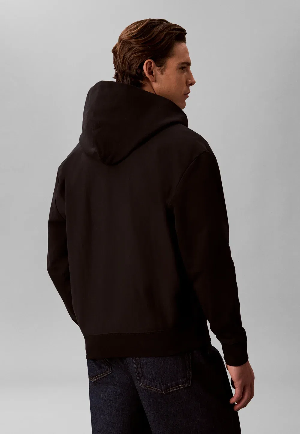 Худи с микрологотипом - толстовка на молнии Calvin Klein, Black — фото 3