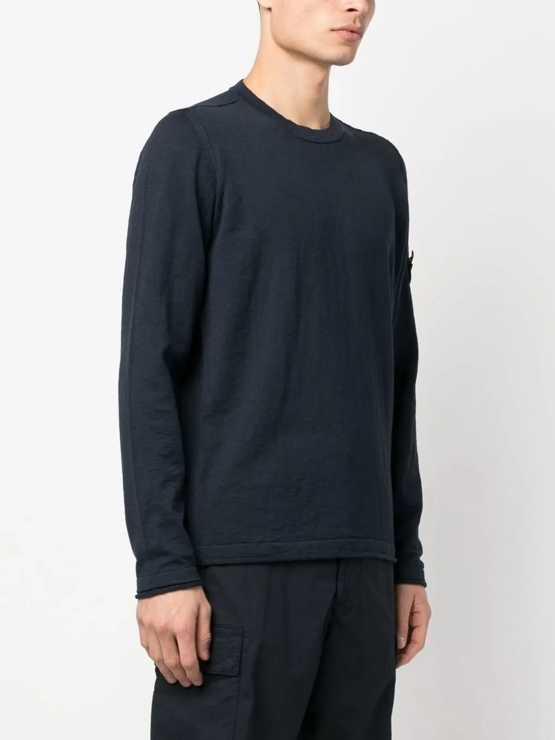 Stone Island Джемпер с нашивкой на рукаве, синий — фото 3