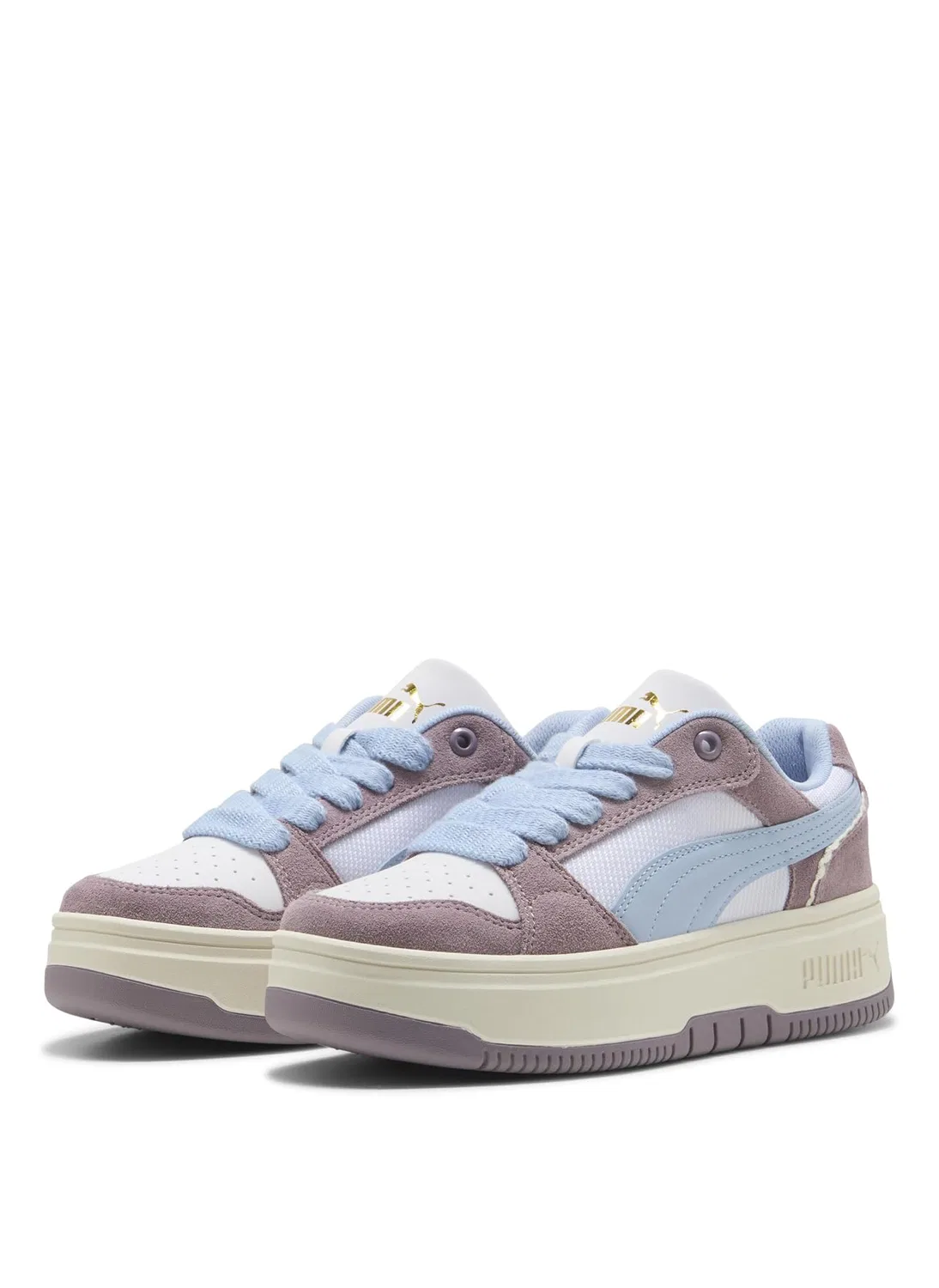 Детские кроссовки для девочек Rebound Memories Jr PUMA Puma White Plum Jam Haute Tropic — фото 4
