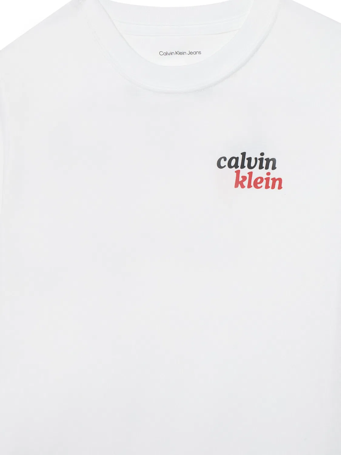 Футболка стандартного кроя для мальчика Calvin Klein Jeans, белый — фото 3