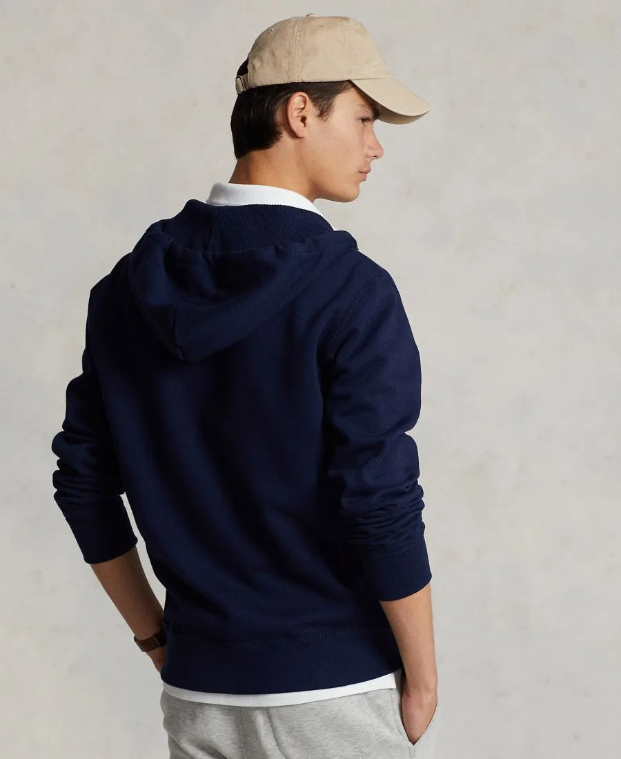 Худи из хлопкового флиса Polo Ralph Lauren, Cruise Navy — фото 2