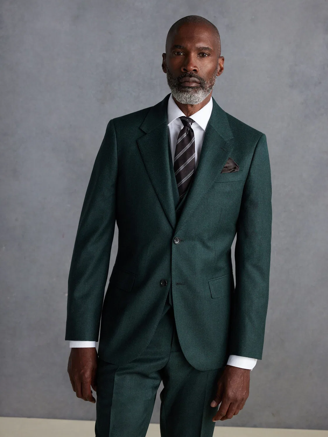 Пиджак Slim Fit, итальянская шерсть с кашемиром, Signature Zignone Next, Зеленый