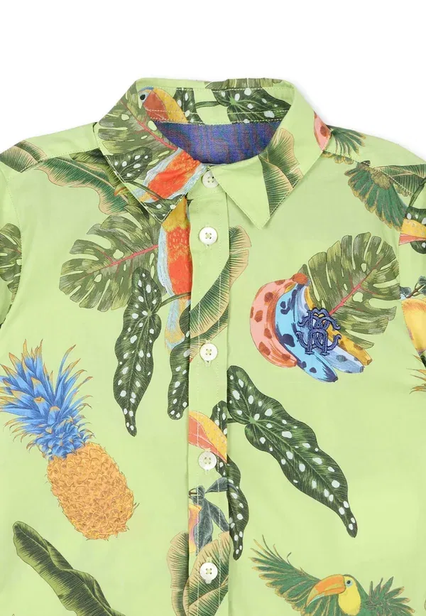 Рубашка с принтом животных Camicia Roberto Cavalli Junior, Multi-coloured, мультиколор — фото 3