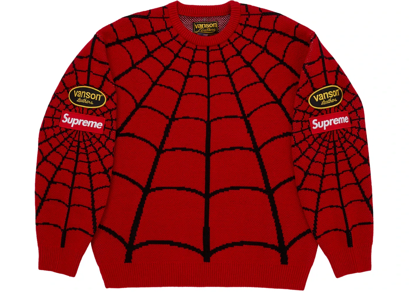 Мужской свитер с принтом Spider-Man Supreme Vanson Leathers, Red