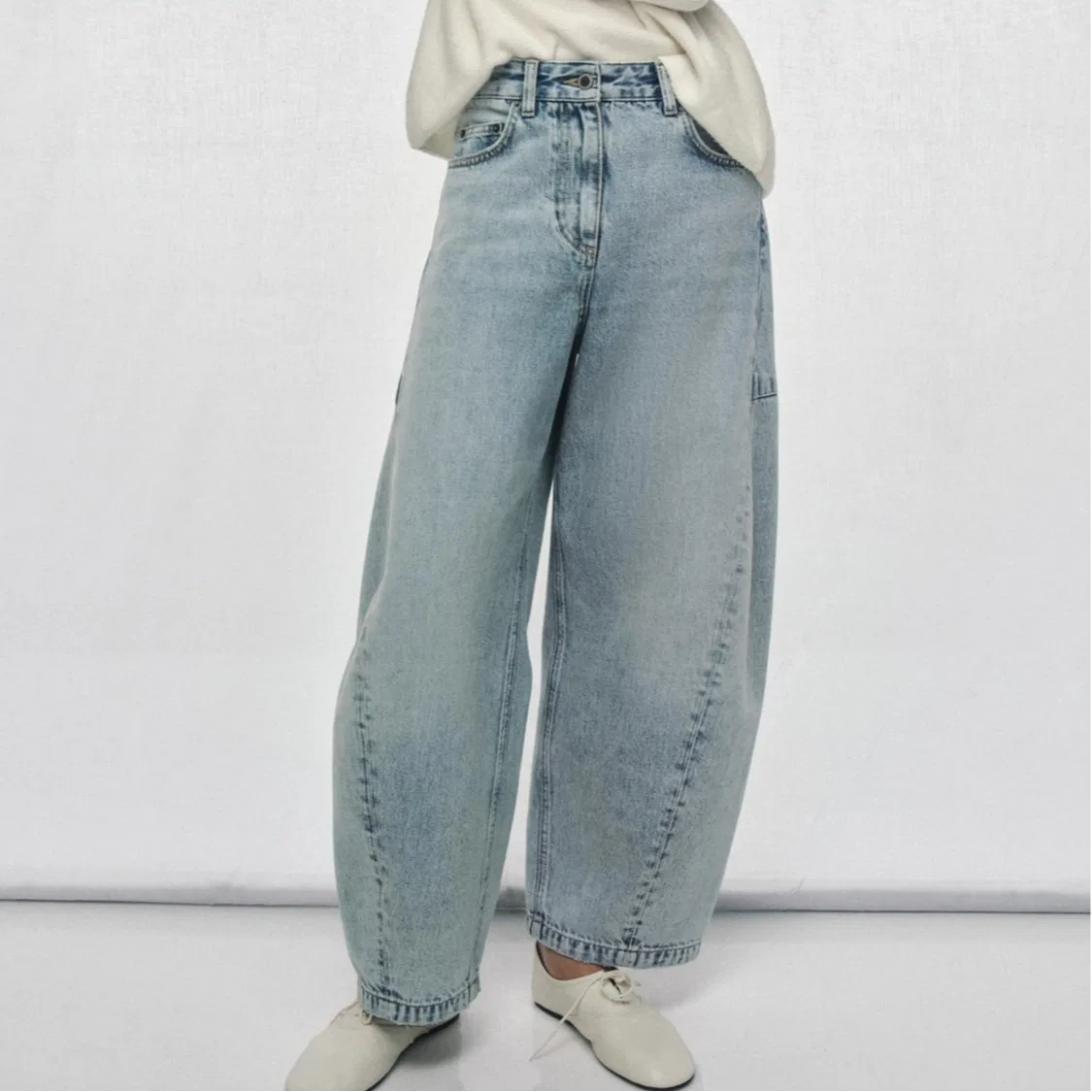 Женские джинсы ZW Jeans ZARA, Light Blue — фото 4