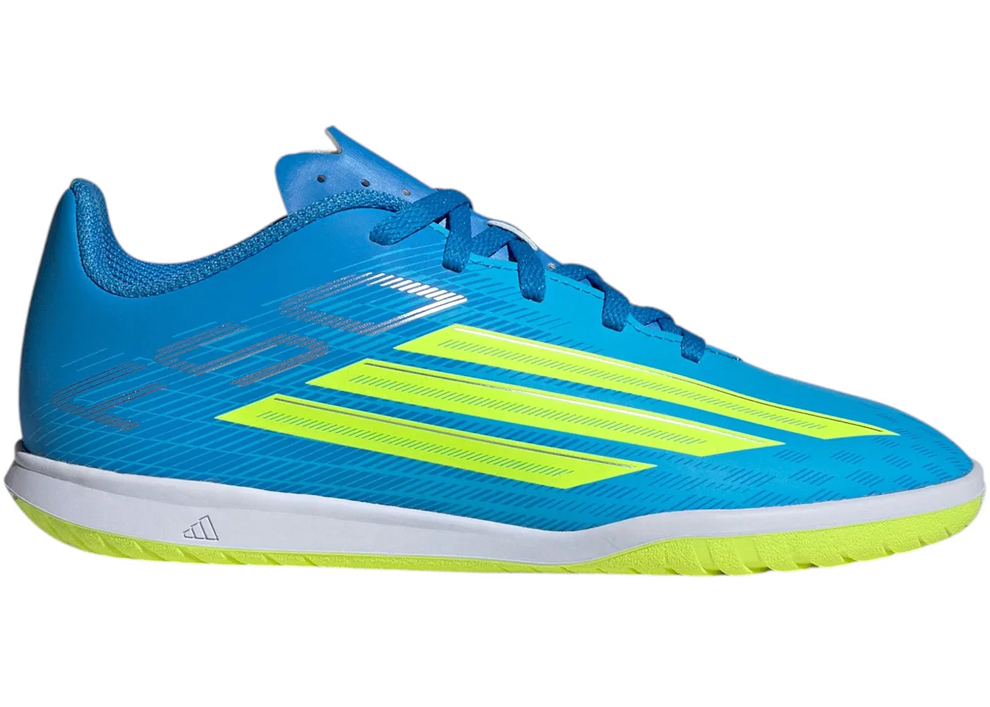 Детские кроссовки для мальчиков с синтетическим верхом Adidas F50 Club IC, Lucid Ray Blue/Team Solar Yellow 2/Lucid Aquamarine