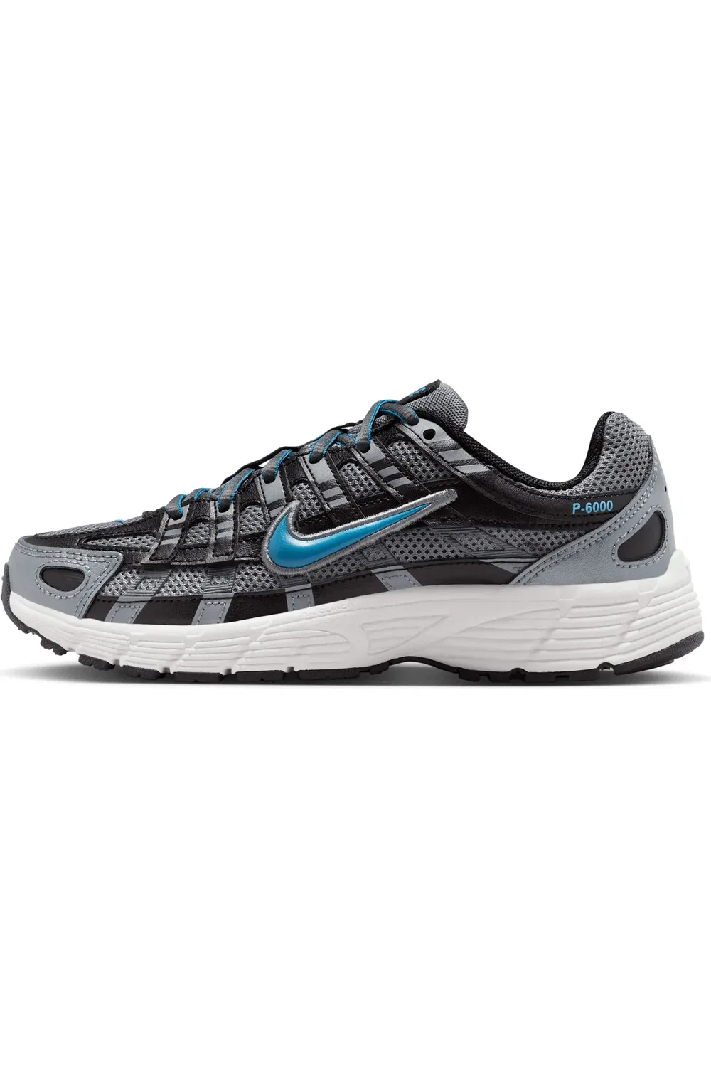 Кроссовки детские с сетчатыми вставками P-6000 Nike, Smoke Grey/Black/Platinum — фото 2