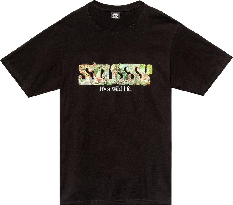 

Футболка Stussy It's A Wild Life Tee 'Black', черный