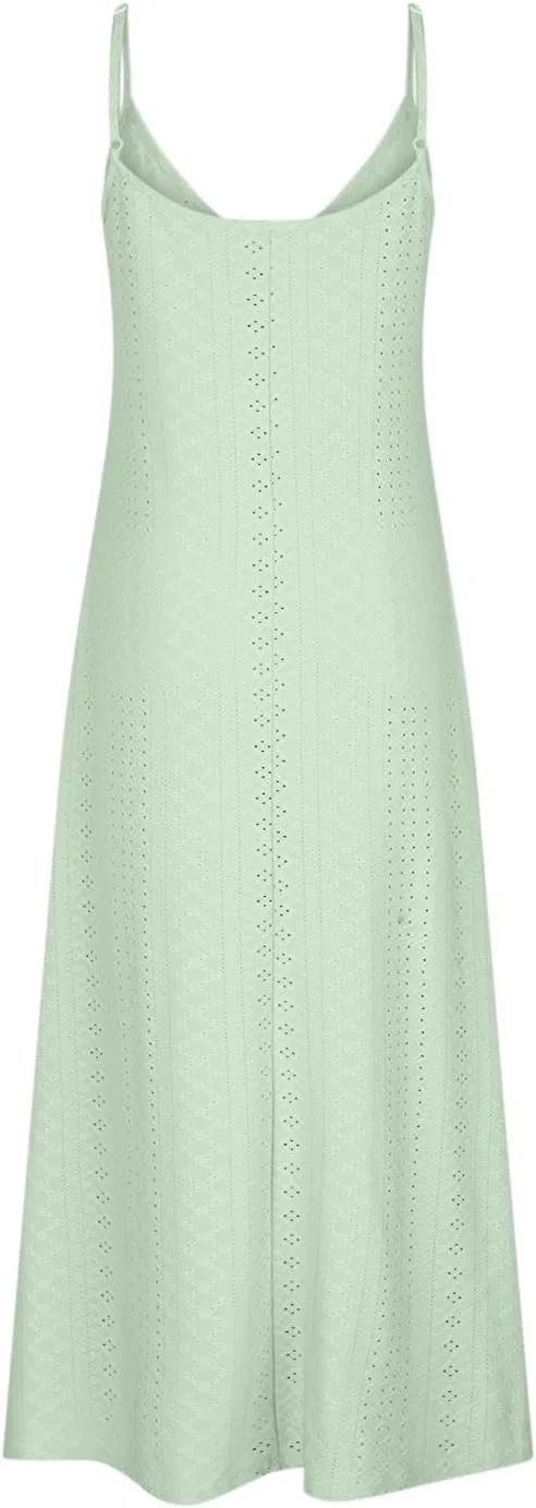 Женское летнее платье-макси с V-образным вырезом, 2a-mint Green — фото 4
