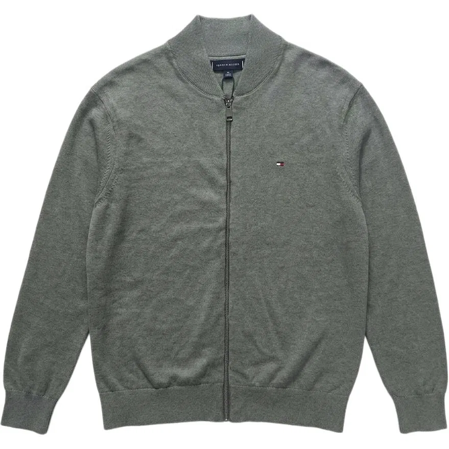Мужской свитер с бейсбольным воротником Tommy Hilfiger, Army Green