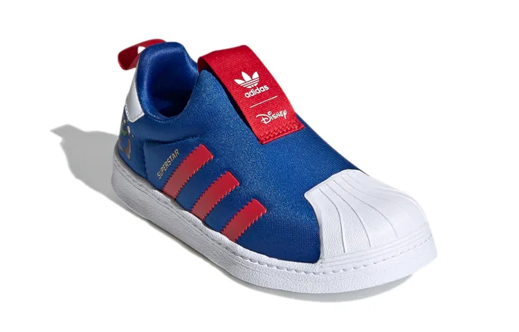Детские кроссовки для скейтбординга с дышащим верхом Superstar 360 Adidas Originals, Blue Red — фото 3