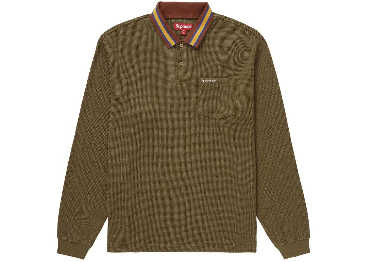 Мужская футболка с длинным рукавом Supreme Polo, Olive