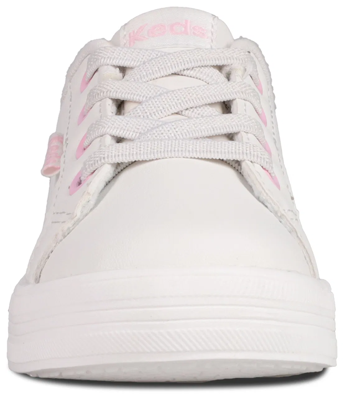 Детские кеды для девочек на эластичных шнурках Kara Court Elastic Lace Keds, белый — фото 4