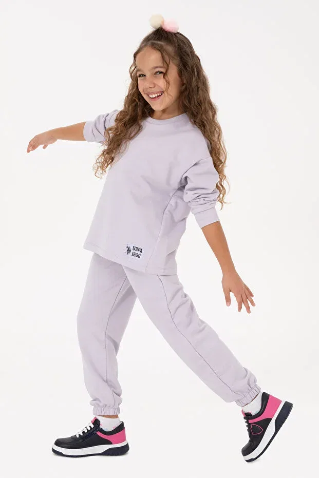 Детский спортивный костюм для девочек хлопковый U.S. Polo Assn., Lilac