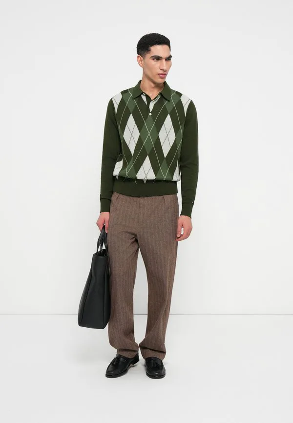 Свитер с воротником в стиле аргайл для регби Tommy Hilfiger, Arctic Spruce — фото 2