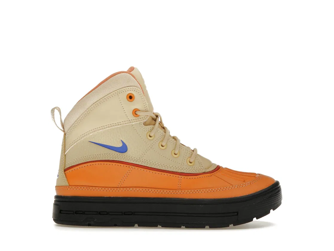Детские ботинки высокие с шнуровкой Nike Woodside 2 High Nike, Sesame Hot Curry Red Clay Game Royal