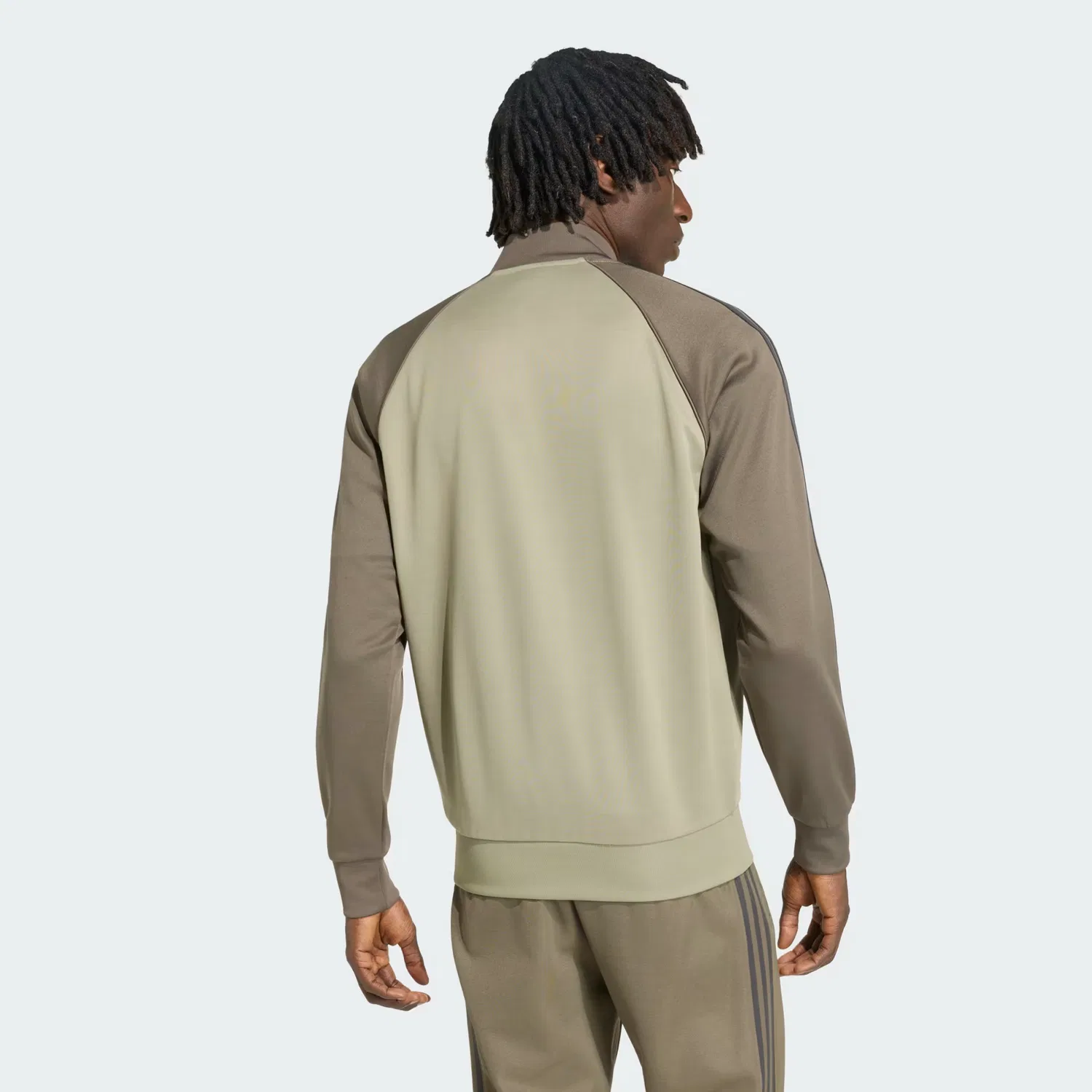 Мужская спортивная куртка приталенного кроя SST Track Top Adidas Originals, Silver Pebble — фото 2
